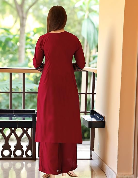 ANNI Designer Women's Rayon Viscose Straight Printed Kurta with Pant & Dupatta - Image 6