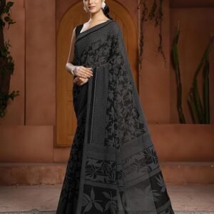 Garden Vareli Lock Chiffon Viscose Brasso Floral Saree