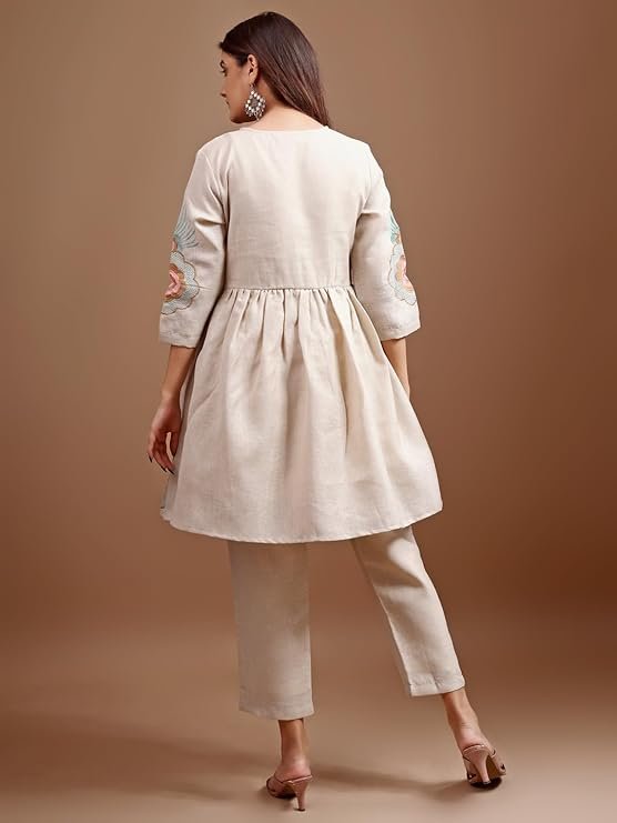 Womanista Women Cotton Solid Co-Ord Set - Image 5