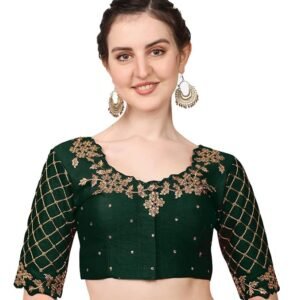 women's embroidery handwork, rough cut work stone work readymade blouse