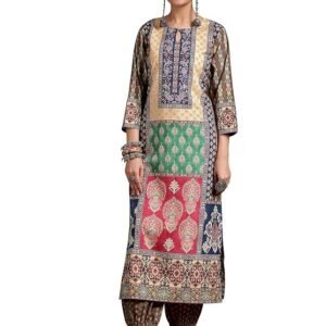 Libas Womens Printed Crepe Straight Kurta for Women