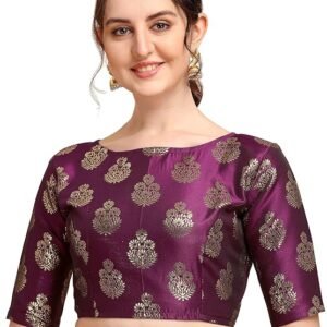 Womens Jacquard Boat Neck Blouse