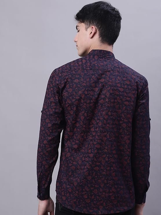 Man Men's Cotton Regular Fit Short Floral Printed Kurta - Image 6