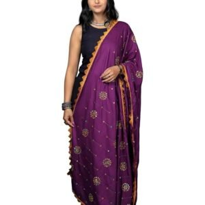 Mirror Work Dupatta for Women 2.5 Meter | All Over Embroidery Elegant Chunni for Girls