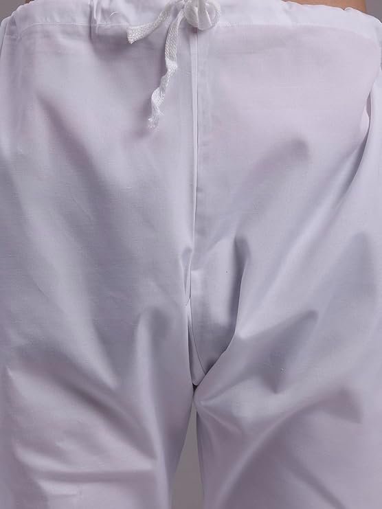 Men wearing grey embroidered kurta with white pajama, stylish ethnic festive wear for men