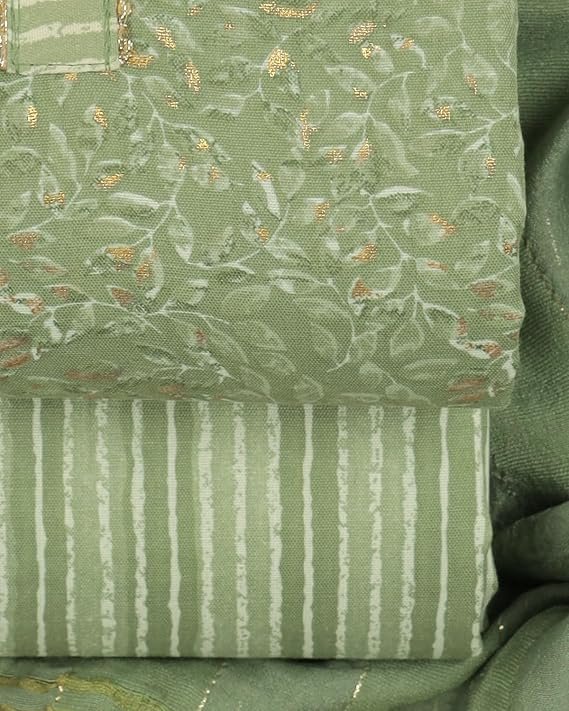 Women's Cotton Blend Unstitched Printed Salwar Suit Dress Material - Image 5