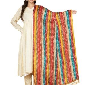 Women's Art Silk Bandhani Print Dupatta with 2.20 Meters | Women’s cotton printed dupatta with tassels