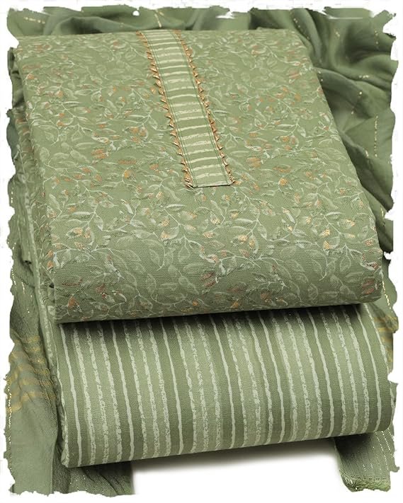 Women's Cotton Blend Unstitched Printed Salwar Suit Dress Material - Image 4