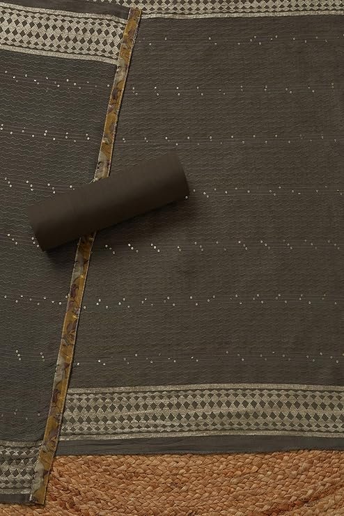 Chanderi Floral Print Unstitch Dress Material - Image 2