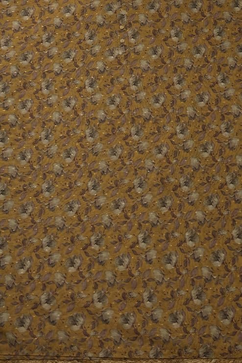 Chanderi Floral Print Unstitch Dress Material - Image 3