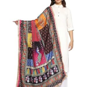 Weavers Villa Women's Poly Silk Digital Graphic Printed Ethnic Dupatta
