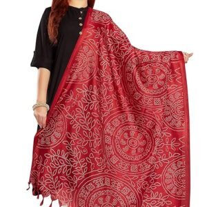 RANI SAAHIBA Women's Art Silk Printed Dupatta